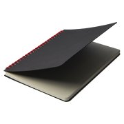 Блокнот на двойной пружине HELIX, 143 х 205 мм, черный с красным, блок в линейку Черный арт. 33901/08