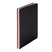 Блокнот на двойной пружине HELIX, 143 х 205 мм, черный с красным, блок в линейку Черный арт. 33901/08