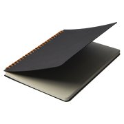 Блокнот на двойной пружине HELIX, 143 х 205 мм, черный с оранжевым, блок в линейку Черный арт. 33901/06