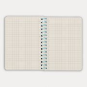 Блокнот на двойной пружине HELIX MINI, 105 х 150  мм, черный с голубым, блок в клетку Черный арт. 33902/22