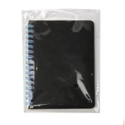 Блокнот на двойной пружине HELIX MINI, 105 х 150  мм, черный с голубым, блок в клетку Черный арт. 33902/22