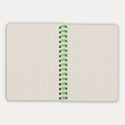 Блокнот на двойной пружине HELIX MINI, 105 х 150  мм, черный с зелёным, блок в клетку Черный арт. 33902/15