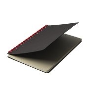 Блокнот на двойной пружине HELIX MINI, 105 х 150  мм, черный с красным, блок в клетку Черный арт. 33902/08