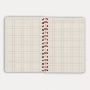 Блокнот на двойной пружине HELIX MINI, 105 х 150  мм, черный с красным, блок в клетку Черный арт. 33902/08