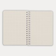 Блокнот на двойной пружине HELIX MINI, 105 х 150  мм, черный с белым, блок в клетку Черный арт. 33902/01