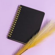 Блокнот на двойной пружине HELIX MINI, 105 х 150  мм, черный с желтым, блок в клеткуБлокнот HELIX MINI Черный арт. 33902/03