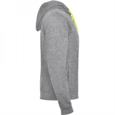 Толстовка FUJI мужская, HEATHER GREY/FLUOR YELLOW 2XL