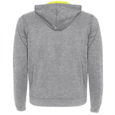 Толстовка FUJI мужская, HEATHER GREY/FLUOR YELLOW 2XL