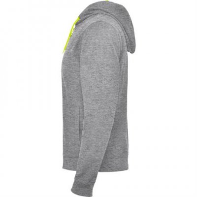 Толстовка FUJI мужская, HEATHER GREY/FLUOR YELLOW XL