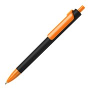 Ручка шариковая FORTE SOFT BLACK, покрытие soft touch Оранжевый