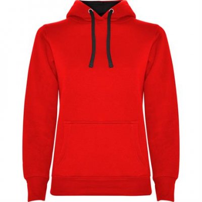 Толстовка URBAN WOMAN женская, КРАСНЫЙ/ЧЕРНЫЙ 2XL