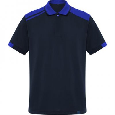 Футболка поло SAMURAI мужская, МОРСКОЙ СИНИЙ/КОРОЛЕВСКИЙ СИНИЙ 2XL