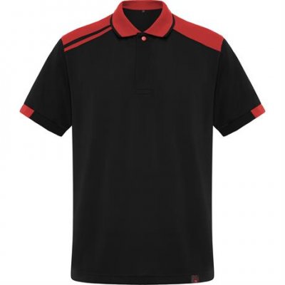 Футболка поло SAMURAI мужская, ЧЕРНЫЙ/КРАСНЫЙ 2XL арт. PO8410050260