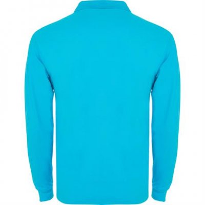 Футболка поло ESTRELLA L/S мужская, БИРЮЗОВЫЙ 3XL