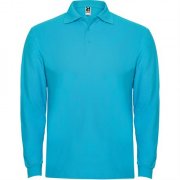 Футболка поло ESTRELLA L/S мужская, БИРЮЗОВЫЙ 2XL арт. PO66350512