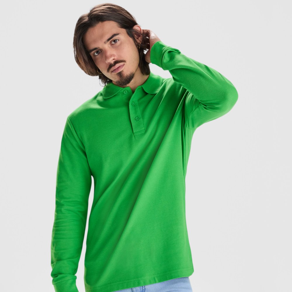 Футболка поло ESTRELLA L/S мужская, БЕЛЫЙ L арт. PO66350301 Футболка поло ESTRELLA L/S мужская, БЕЛЫЙ L арт. PO66350301