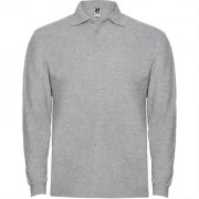 Футболка поло ESTRELLA L/S мужская, ПЁСТРЫЙ СЕРЫЙ M