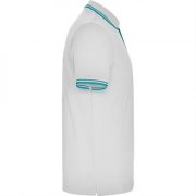 Футболка поло MONTREAL мужская, БЕЛЫЙ/БИРЮЗОВЫЙ M арт. PO6629020112