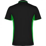 Спортивная футболка поло MONTMELO мужская, ЧЕРНЫЙ/ЛАЙМОВЫЙ 2XL