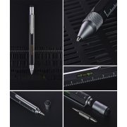 Ручка шариковая Construction, мультиинструмент, черная