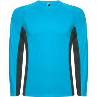 Спортивная футболка SHANGHAI L/S мужская, БИРЮЗОВЫЙ/ТЕМНЫЙ ГРАФИТ 2XL арт. CA6670051246