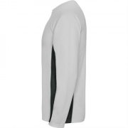 Спортивная футболка SHANGHAI L/S мужская, БЕЛЫЙ/ТЕМНЫЙ ГРАФИТ 2XL