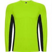 Спортивная футболка SHANGHAI L/S мужская, ФЛУОРЕСЦЕНТНЫЙ ЗЕЛЕНЫЙ/ЧЕРНЫЙ XL