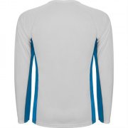 Спортивная футболка SHANGHAI L/S мужская, БЕЛЫЙ/КОРОЛЕВСКИЙ СИНИЙ XL