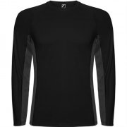 Спортивная футболка SHANGHAI L/S мужская, ЧЕРНЫЙ/ТЕМНЫЙ ГРАФИТ M