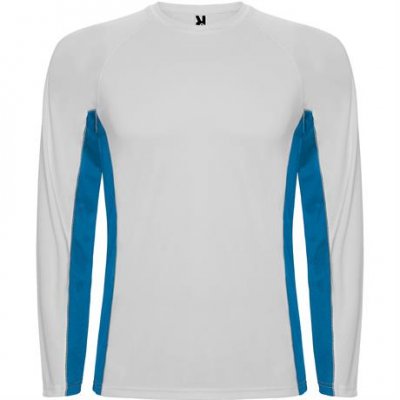 Спортивная футболка SHANGHAI L/S мужская, БЕЛЫЙ/КОРОЛЕВСКИЙ СИНИЙ M арт. CA6670020105