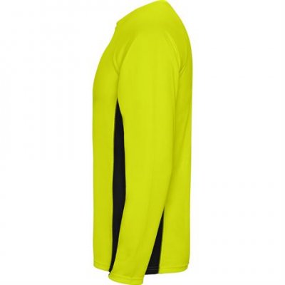 Спортивная футболка SHANGHAI L/S мужская, ФЛУОРЕСЦЕНТНЫЙ ЖЕЛТЫЙ/ЧЕРНЫЙ S арт. CA66700122102