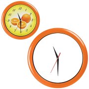 Часы настенные "ПРОМО" разборные ; оранжевый,  D28,5 см; пластик Оранжевый