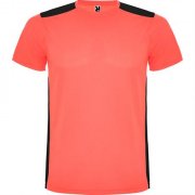 Спортивная футболка DETROIT мужская, КОРАЛЛОВЫЙ ФЛУОРЕСЦЕНТНЫЙ/ЧЕРНЫЙ 2XL арт. CA66520523402