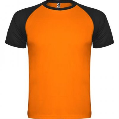 Спортивная футболка INDIANAPOLIS мужская, ФЛУОРЕСЦЕНТНЫЙ ОРАНЖЕВЫЙ/ЧЕРНЫЙ 2XL арт. CA66500522302