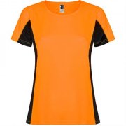 Спортивная футболка SHANGHAI WOMAN женская, ФЛУОРЕСЦЕНТНЫЙ ОРАНЖЕВЫЙ/ЧЕРНЫЙ 2XL