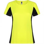 Спортивная футболка SHANGHAI WOMAN женская, ФЛУОРЕСЦЕНТНЫЙ ЖЕЛТЫЙ/ЧЕРНЫЙ 2XL