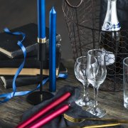 Свечи подарочные "ВЕЧЕР", 2 шт Красный