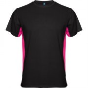 Спортивная футболка TOKYO мужская, ЧЕРНЫЙ/ФУКСИЯ 2XL