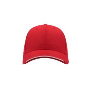 Бейсболка ESTORIL, 6 клиньев, застежка на липучке Красный