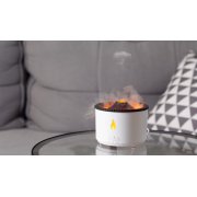 Увлажнитель воздуха "Smart Volcano"с пультом ДУ,  функцией ароматерапии и интерьерной подсветкой белый с черным
