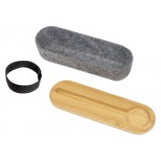 Пенал с линейкой и подставкой для телефона из бамбука «Haruki»