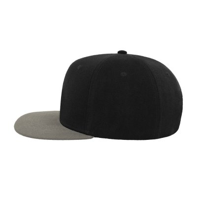 Бейсболка SNAP BACK, 6 клиньев, пластиковая застежка Черный