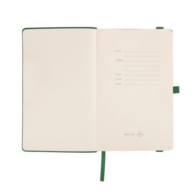 Бизнес-блокнот GRACY на резинке, формат А5, в линейку Зеленый