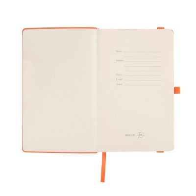 Бизнес-блокнот GRACY на резинке, формат А5, в линейку Оранжевый