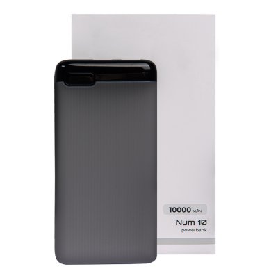 Универсальный аккумулятор OMG Num 10 (10000 мАч), серый, 13,9х6.9х1,4 см Серый