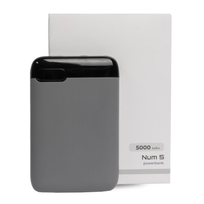 Универсальный аккумулятор OMG Num 5 (5000 мАч), серый, 10,2х6.3х1,2 см Серый
