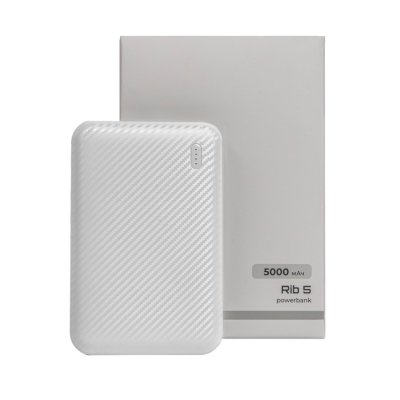 Универсальный аккумулятор OMG Rib 5 (5000 мАч), белый, 9,8х6.3х1,4 см Белый