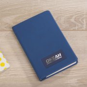 Шильд металлический, покрытие soft touch, подложка хром темно-синий