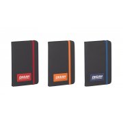 Шильд металлический, покрытие soft touch, подложка хром красный