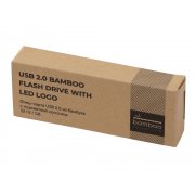 USB 2.0- флешка на 32 Гб c подсветкой логотипа «Bamboo LED»